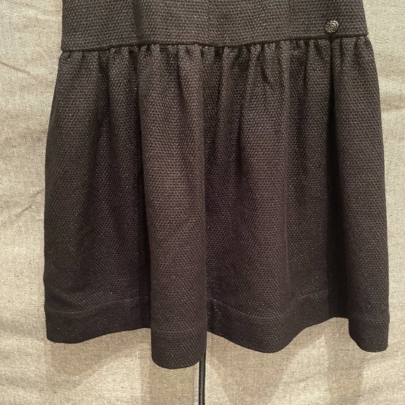 Chanel Tweed Mini Dress in Dark Gray / Black - Picture 4 of 16
